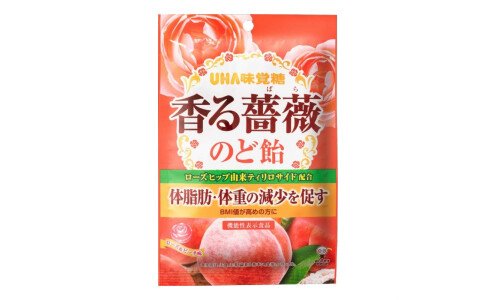 UHA TOKUNO Kaoru Bara — леденцы с розой для поддержки диеты