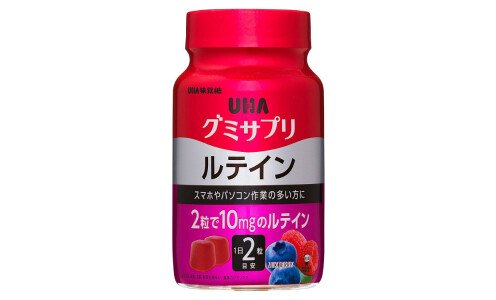 UHA Gummy Supple Lutein — лютеин для зрения, жевательная добавка со вкусом ягод