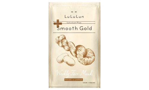 LULULUN Plus Smooth Gold — маски для лица с экстрактами саке и шелка, 1 шт.