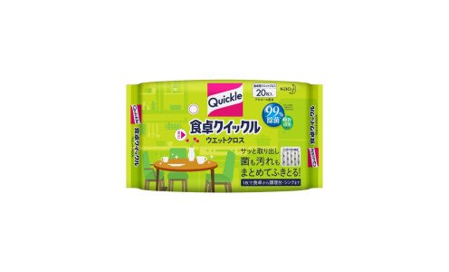 KAO Quickle Shokutaku Wet Cloth  — очищающие влажные салфетки для обеденного стола