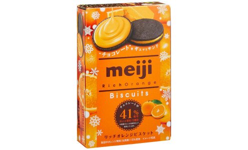MEIJI Rich Orange Biscuit — печенье с апельсиновым кремом