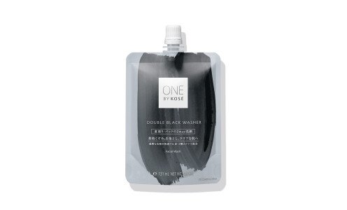 ONE BY KOSE Double Black Washer — пенка-маска для очищения кожи 