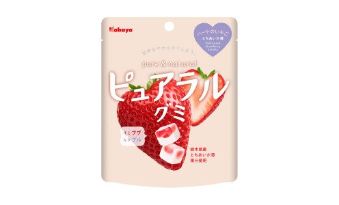 KABAYA Pureral Gummy Tochi-Aika Strawberry — фруктовый мармелад  со вкусом сортовой клубники