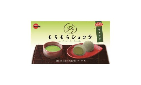 BOURBON Mochimochi Chocolat Uji Matcha — моти-шоколад со вкусом зеленого чая маття