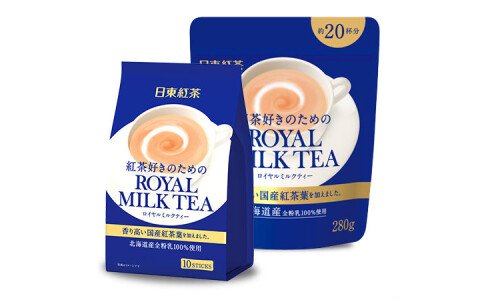 NITTOH Royal Milk Tea — растворимый черный чай с молоком и сахаром.