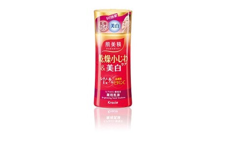KRACIE Hadabisei Brightening Facial Emulsion — молочко против мелких морщин