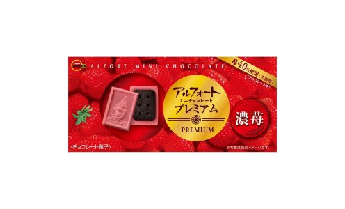 BOURBON Alfort Mini Chocolate Premium Rich Strawberry — клубничный шоколад с печеньем