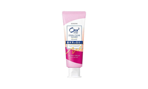 SUNSTAR Ora2 Stain Clear peach leaf mint — лечебно-профилактическая зубная паста со вкусом персика и мяты
