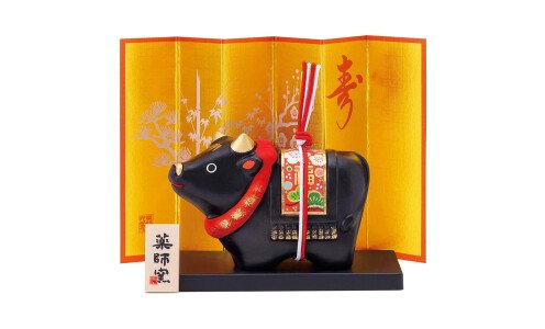 YAKUSHIGAMA Символ года 2021 — черный бык, керамика