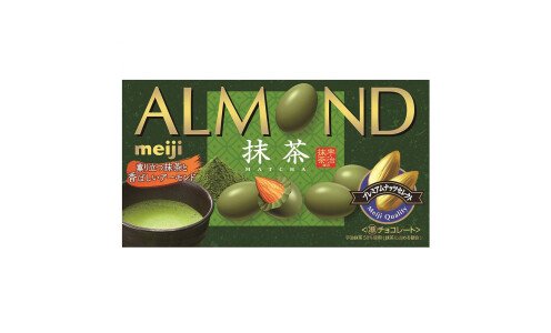 MEIJI Almond Matcha Chocolate — миндаль в зеленом шоколаде