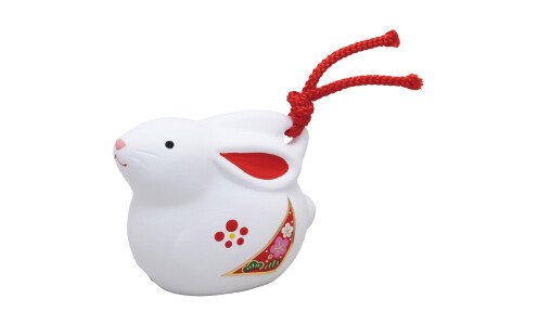 YAKUSHIGAMA Rabbit Figurine — символ года 2023 кролик-бубенчик