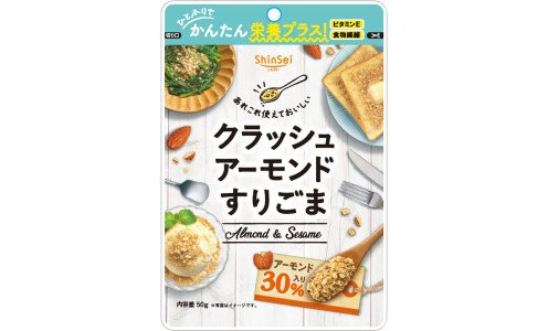 SHINSEI Crushed Almond Surigoma — молотый кунжут и миндаль для посыпки блюд
