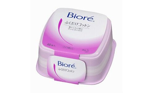 KAO Biore Fukudake Cotton — салфетки для снятия макияжа без умывания, 46 шт.