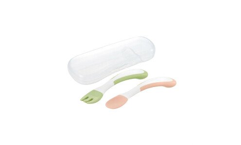 RICHELL Easy Grip Spoon and Fork — детские столовые приборы в футляре