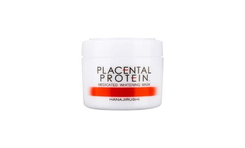 HANAJIRUSHI Placental Protein Medicated Brightening Pack — отбеливающая маска для лица