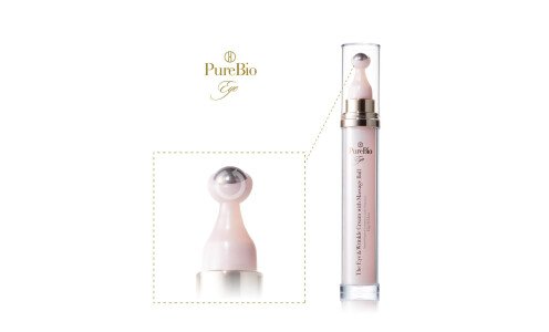 PUREBIO The Eye & Wrinkle Cream — крем от морщин вокруг глаз с массажным шариком
