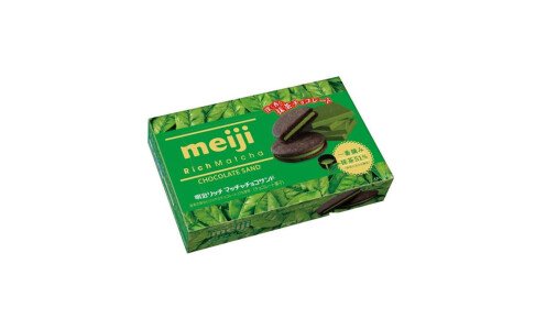 MEIJI Rich Matcha Biscuits — печенье с зеленым шоколадом