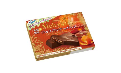 MEIJI Melty Kiss Brandy&Orange — шоколад с бренди и апельсиновой корочкой