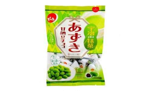 DENROKU Azuki Matcha Chocolate — сладкие бобы адзуки в шоколаде с матча