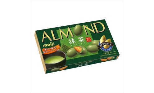MEIJI Almond Matcha Chocolate — миндаль в зеленом шоколаде