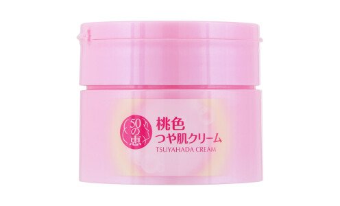 ROHTO Goju no Megumi Momoiro Tsuya Hada Cream — крем цвета персика для глянцевой кожи