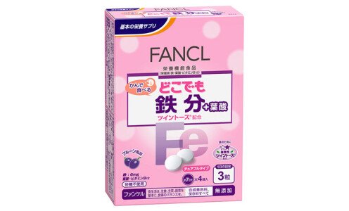FANCL Anywhere Iron and Folic Acid — препарат железа в сладких таблетках для разжевывания