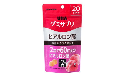UHA Gummy Supple Hyaluronic Acid — гиалуроновая кислота со вкусом персика