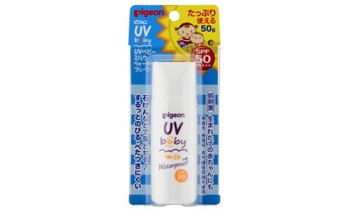 PIGEON UV baby milk waterproof SPF 50 PA+++ — детское солнцезащитное молочко