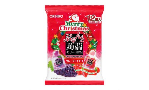 ORIHIRO Purunto Konnyaku Jelly Merry Christmas — порционное желе из конняку