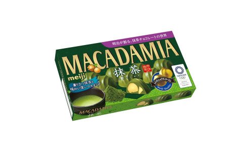 MEIJI Macadamia Chocolate Matcha — орехи макадамия в матча шоколаде