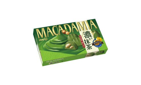 MEIJI Macadamia Koi Matcha — орехи макадамия в шоколаде с зеленым чаем