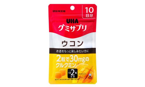 UHA Gummy Supple Ukon — куркумин, детокс со вкусом манго