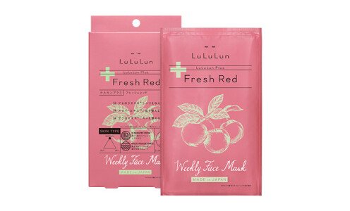 LULULUN Plus Fresh Red — маски для лица с витаминами, 5 шт.