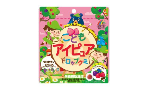 UNIMAT RIKEN Kids Eye Pure Drop Gummy — детские мармеладки с черникой для зрения 
